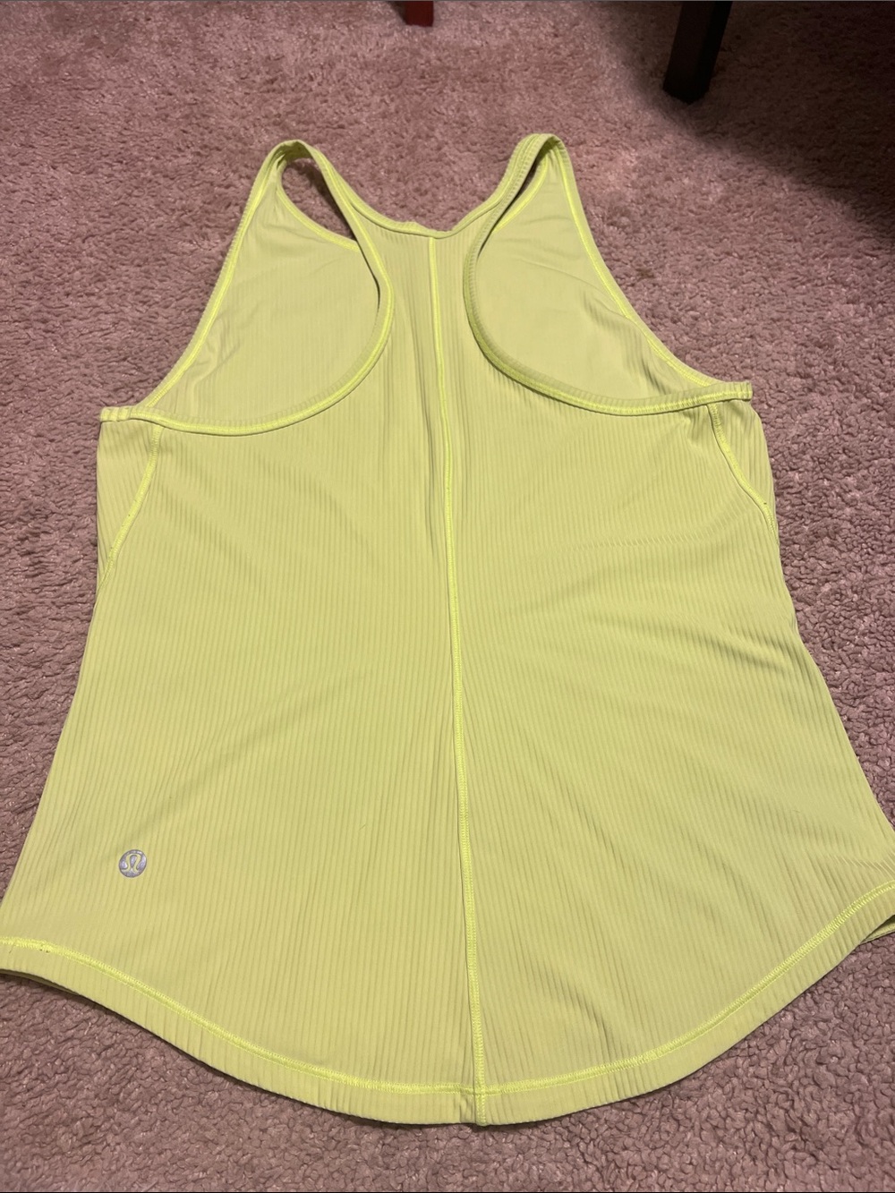 BASE PACE RIBBED TANK TOP in Electric Lemon